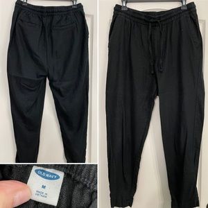 Old Navy Linen Elastic Tie-waist Pants. Size medium.